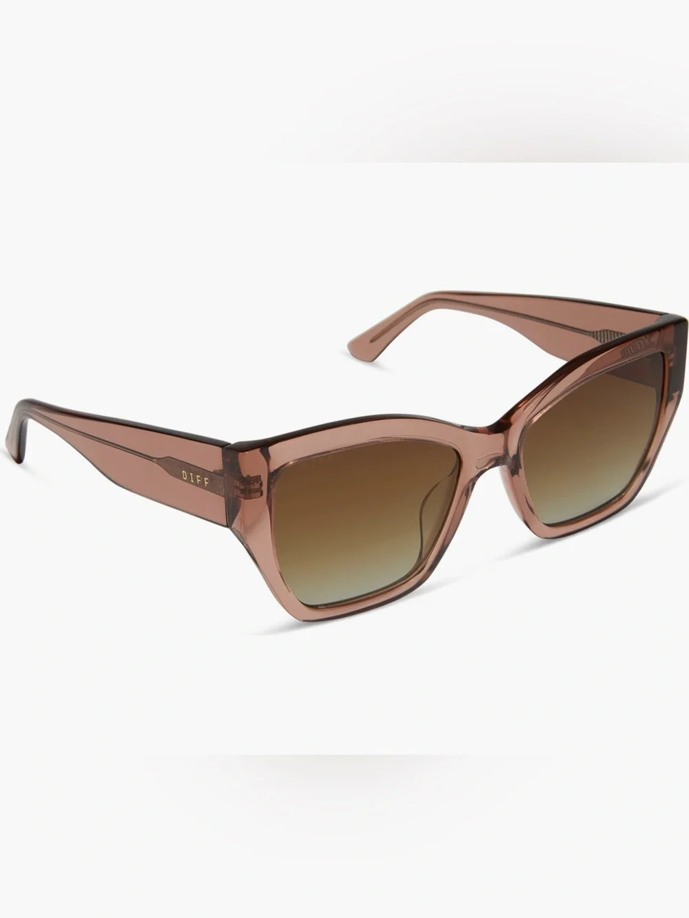 DIFF cat eye women’s sunglasses light brown